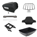 Matte Black King Trunk Pad Rack Light Mount Fit For Harley Cvo Road Glide 14-26