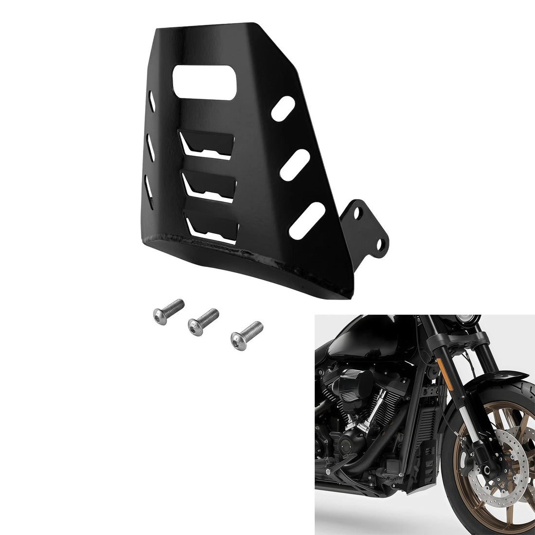 Front Chin Spoiler Fairing Guard Fit For Harley Street Bob 18-25 Low Rider S 20+