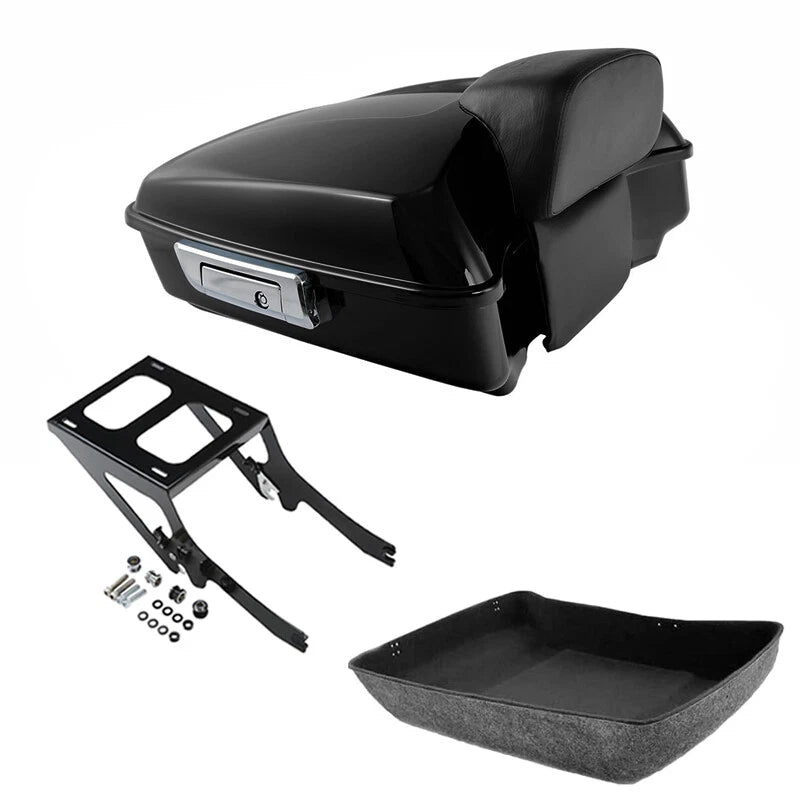 Chopped Trunk Backrest Mount Rack Fit For Harley Heritage Softail Flhcs 2018-26