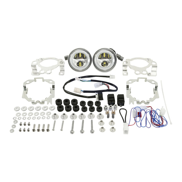DOT LED Driving Fog Lights Attachment Kit Fit For Honda Goldwing 1800 2012-2017