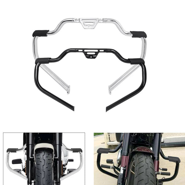 Mustache Engine Guard Crash Bar Fit For Harley Softail Slim Flsl Fat Boy 18-25