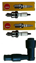 2) New Spark Plug + Cap Sparkplug For Suzuki DRZ70 Youth Bike