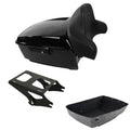 Black King Trunk Backrest Mount Fit For Harley Touring Road Street Glide 2014-26