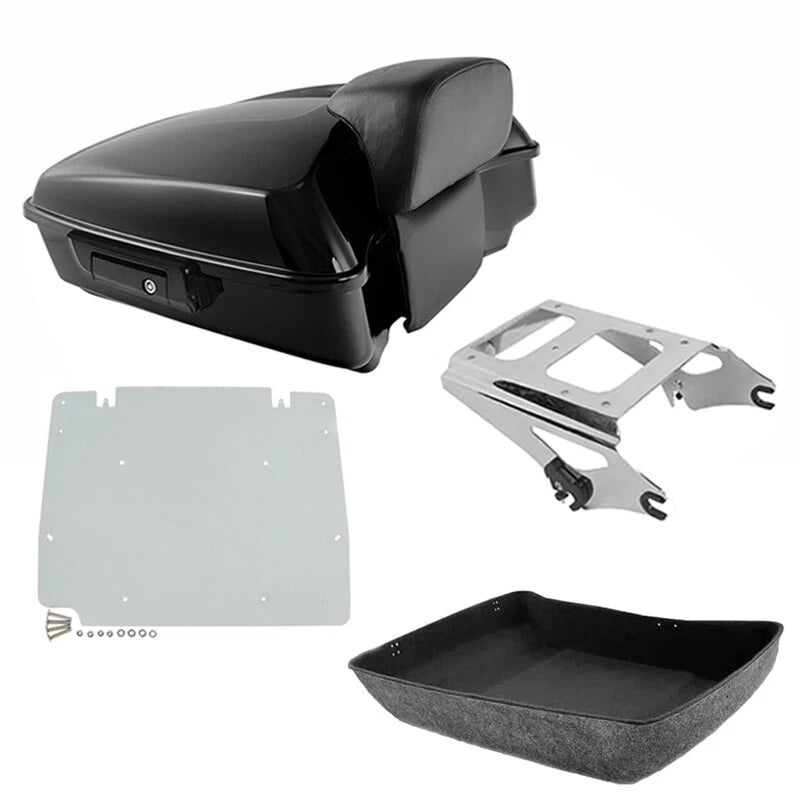 Chopped Trunk Pad Mount Base Plate Fit For Harley Touring Road King 2009-2013