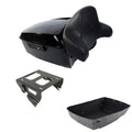 King Trunk Backrest Pad Solo Mount Rack Fit For Harley Touring Road Glide 14-26