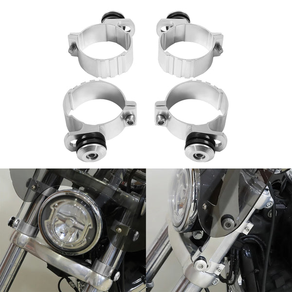 49mm Fairing Mount Fork Clamps Clip Fit For Harley Street Bob Low Rider 2018-Up