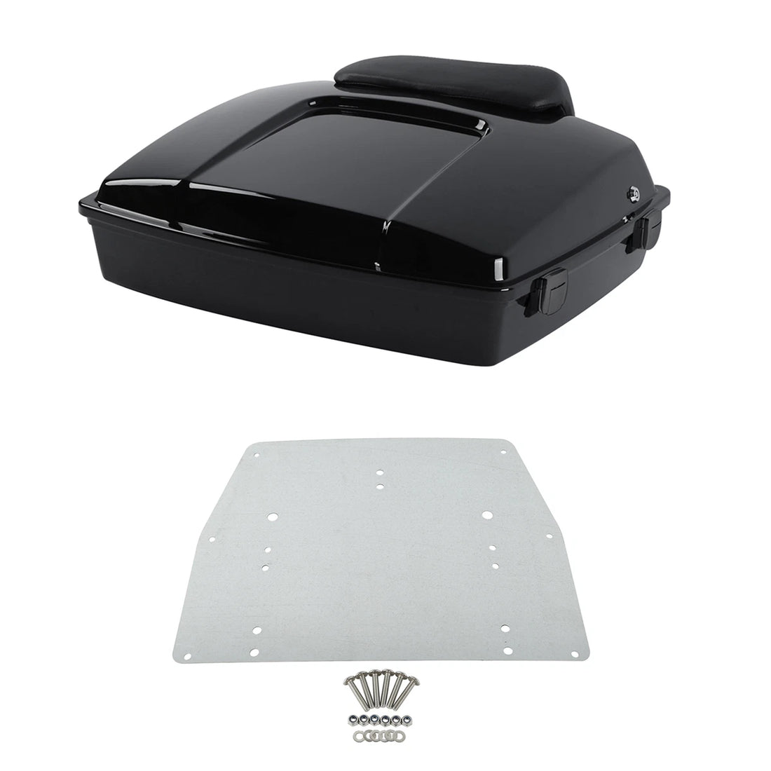 5.5" Razor Trunk Backrest Plate Fit For Harley Touring 97-13 Black