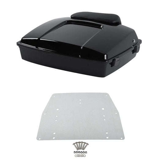 5.5" Razor Trunk Backrest Plate Fit For Harley Touring 97-13 Black
