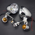 Chrome Bullet Blue Angel Eye LED Driving Spot Fog lights Bar & Turn Signal Light