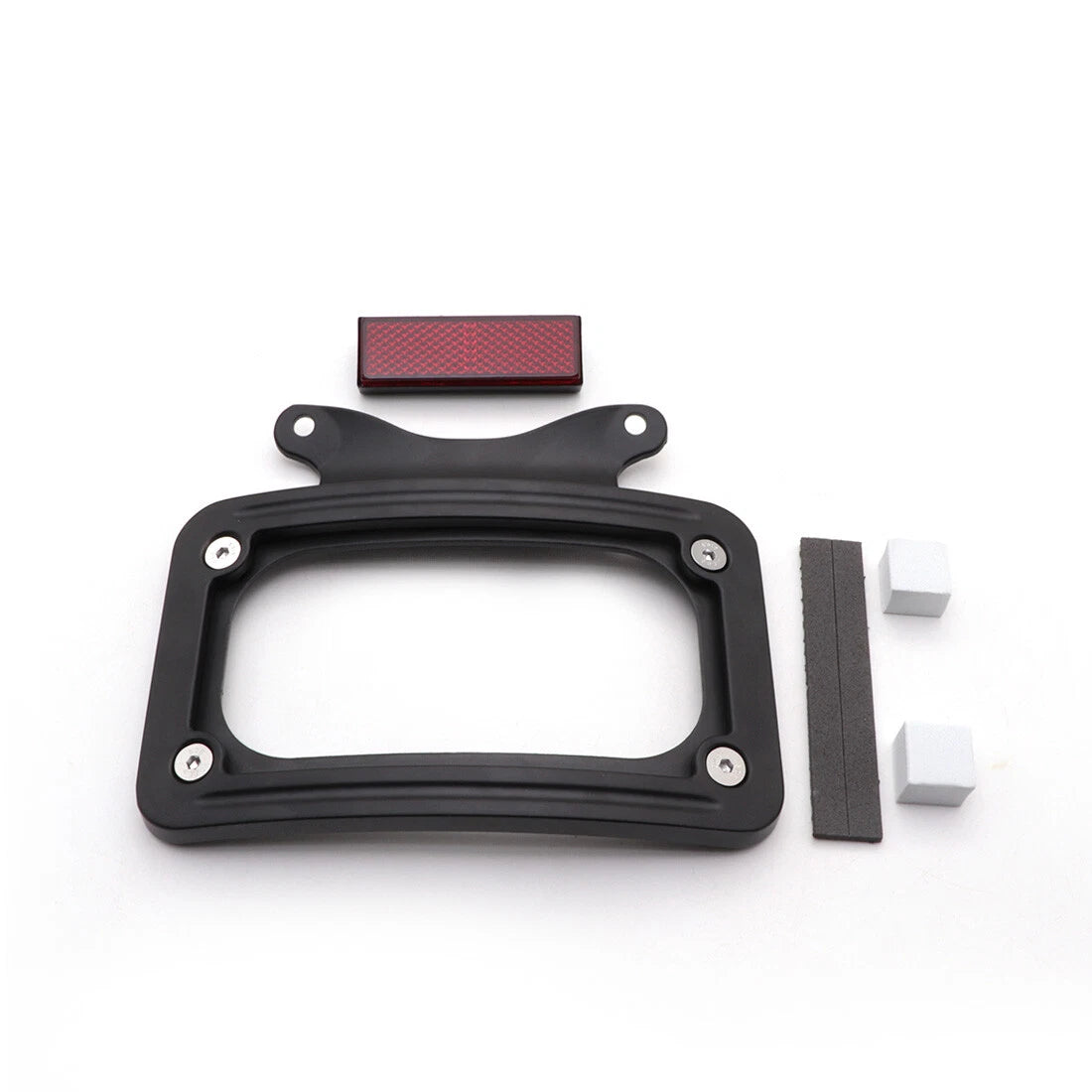 Black Rear Curved License Plate Frame Bracket For Harley Street Glide Flhx 10-14