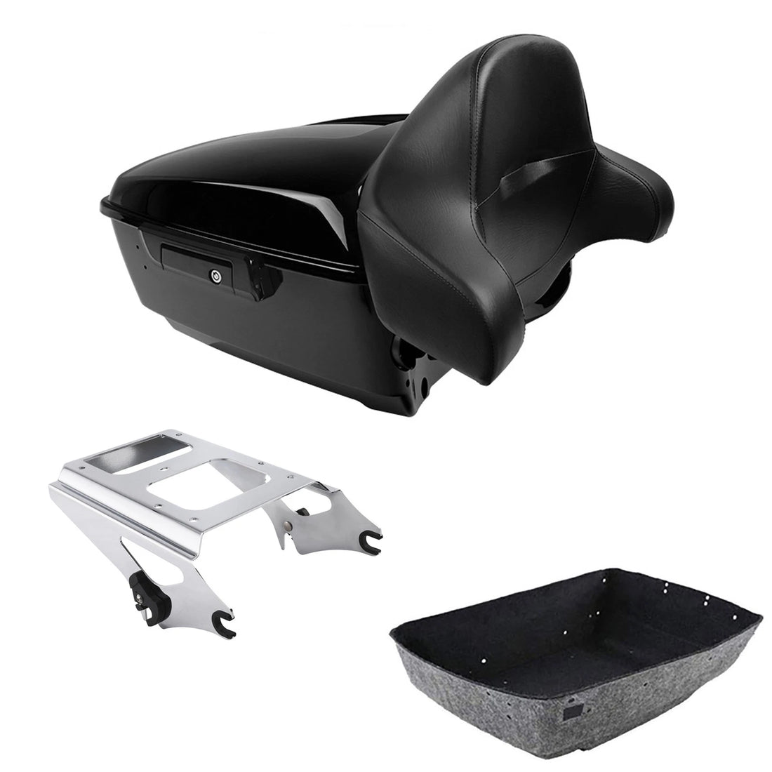 King Trunk Backrest Mount Rack Fit For Harley Touring Electra Road Glide 2009-13