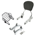 Backrest Sissy Bar Luggage Rack 4 Point Docking Fit For Harley Road Glide 14-26