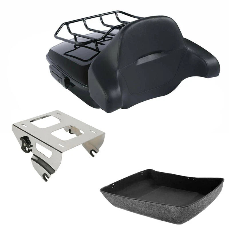 Chopped Trunk Backrest Solo Mount Fit For Harley Touring Street Glide 14-2026 25