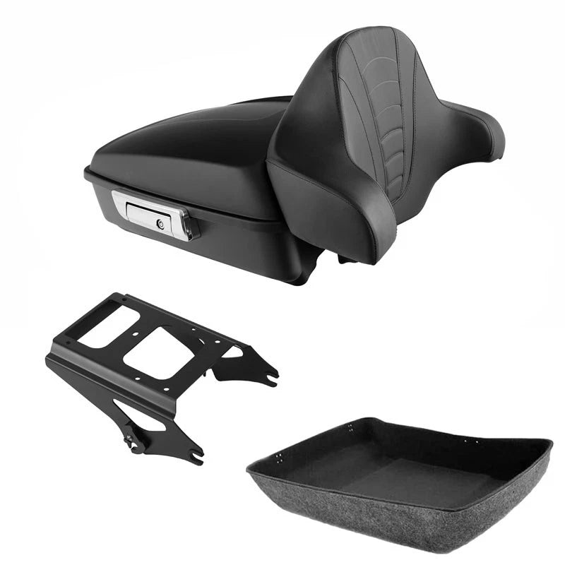 Matte Black Chopped Trunk Backrest Rack Fit For Harley Electra Road Glide 09-13