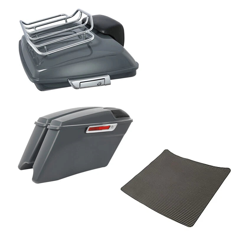 Razor Trunk 4'' Hard Saddlebags Fit For Harley Touring Street Glide 14-24