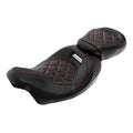Red Stitching Driver Passenger Seat Fit For Harley Touring Street Glide 09-23 22