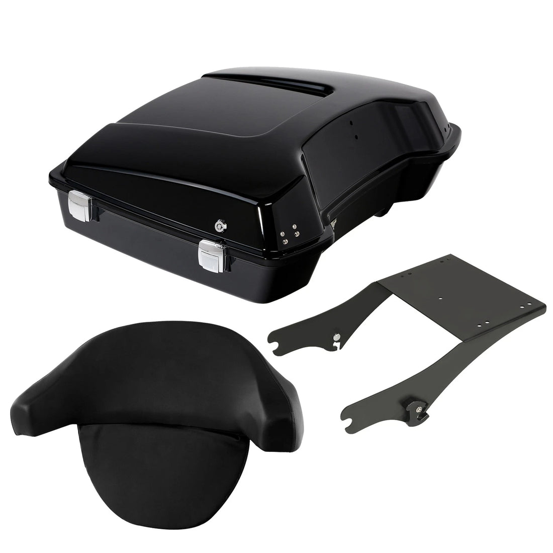 Razor Trunk w/ Backrest + Mount Rack Fit For Harley Street Road Glide 1997-2008
