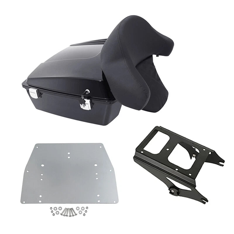 Chopped Trunk Backrest Mount Base Rack Plate Fit For Harley Electra Glide 09-13