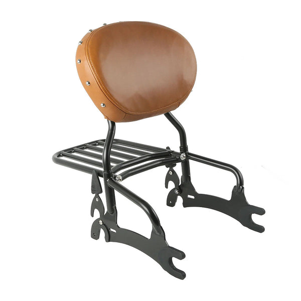 Black 12" Backrest Sissy Bar With Luggage Rack For Indian Chief Dark Horse 16-18
