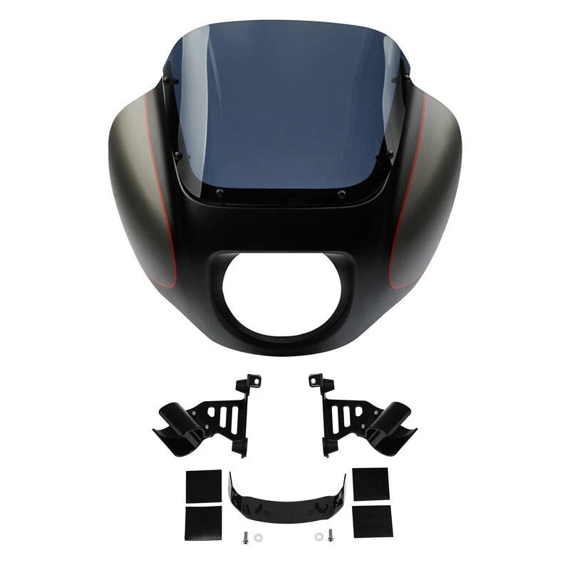 Front Fairing Windshield Bracket Fit For Harley Street Bob 18-24 Industrial Gray