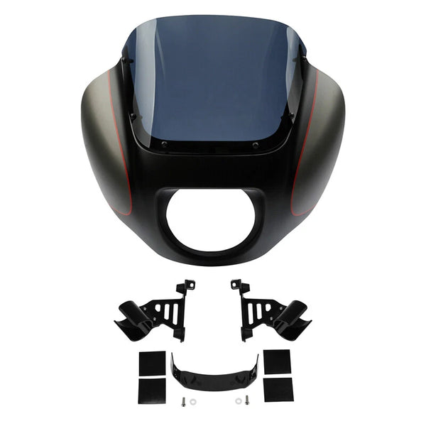 Front Fairing Windshield Bracket Fit For Harley Street Bob 18-24 Industrial Gray