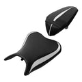 Black White Driver & Passenger Seat Pillion Fit For Kawasaki Ninja 400 2018-2023