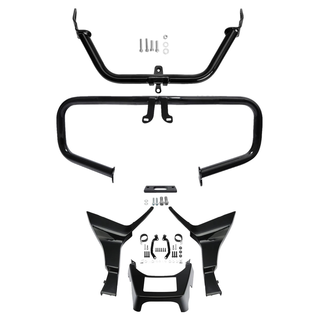Chopped Engine Guard Fairing Bracket Spoilers Fit For Harley Road Glide 17-23