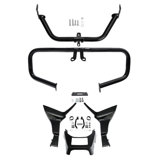Chopped Engine Guard Fairing Bracket Spoilers Fit For Harley Road Glide 17-23