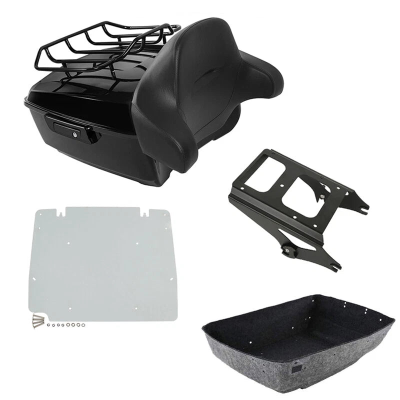 King Trunk Backrest Mount Plate Fit For Harley Touring Road Glide 2009-13