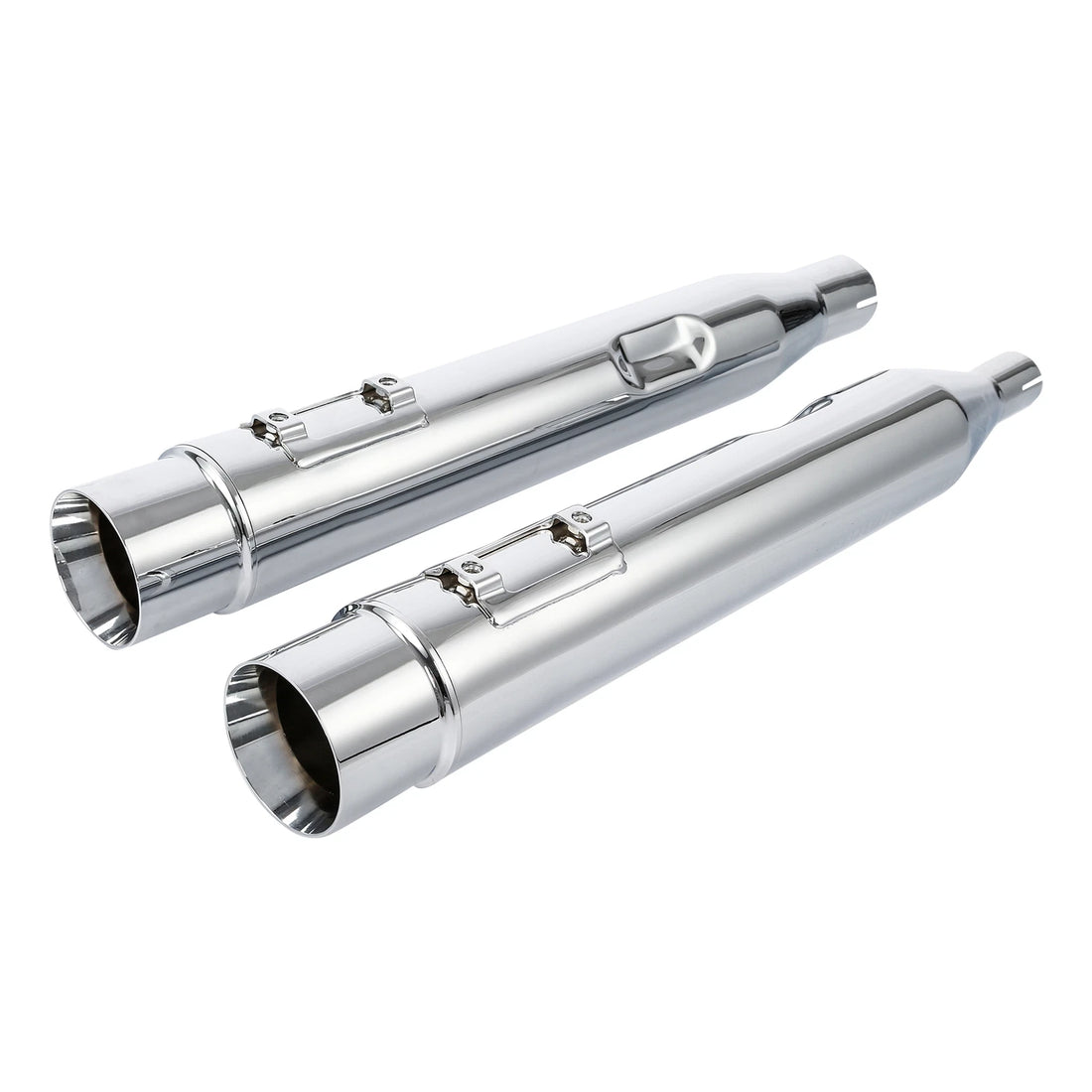 4" Slip on Straight Mufflers Exhaust Pipe Fit For Harley Street Road Glide 17-25