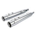 4" Slip on Straight Mufflers Exhaust Pipe Fit For Harley Street Road Glide 17-25