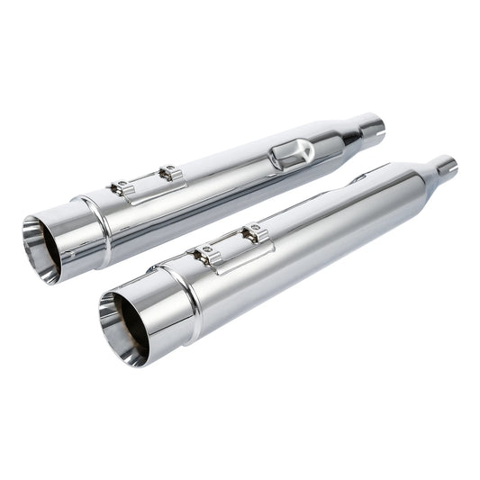 4" Slip on Straight Mufflers Exhaust Pipe Fit For Harley Street Road Glide 17-25