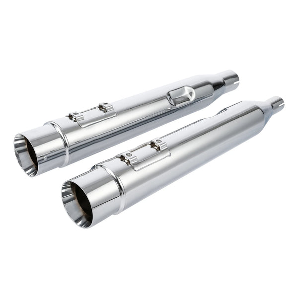 4" Slip on Straight Mufflers Exhaust Pipe Fit For Harley Street Road Glide 17-25