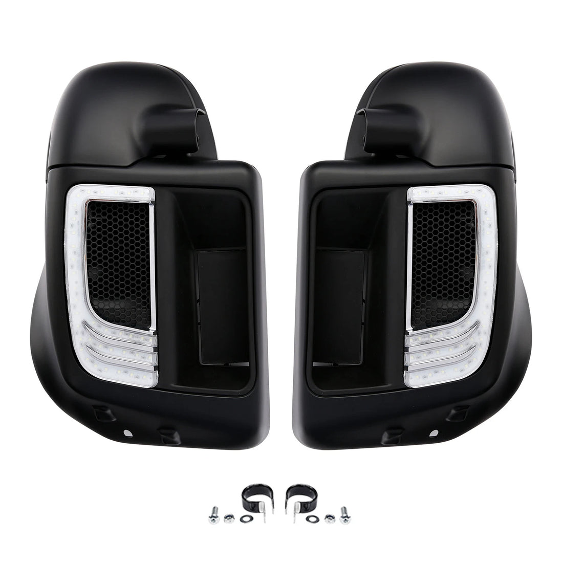 Matte Lower Vented Fairings Grilles LED Light Fit For Harley Street Glide 14-24