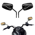 Gloss Black 8mm Rear View Mirrors Fit For Harley Touring Road Glide Softail Dyna