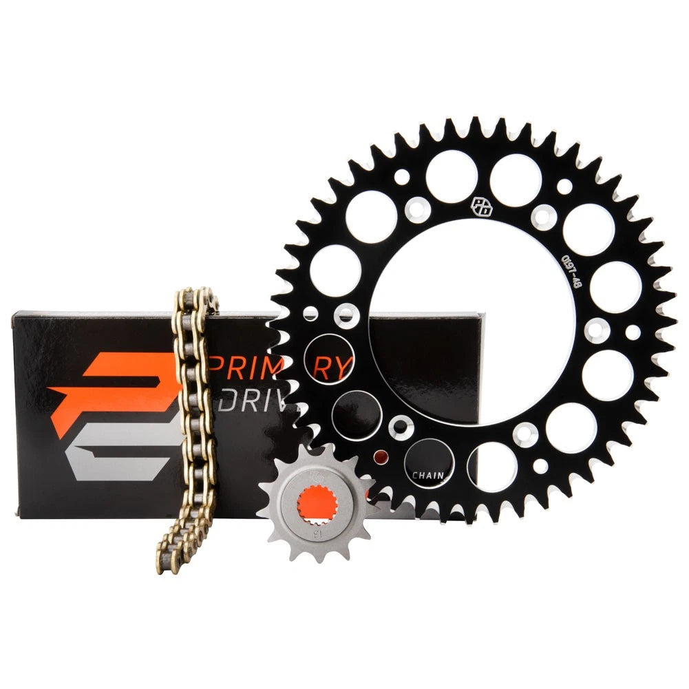 Primary Drive 1021390261-9ea335 Chain &Sprocket Kit - Aluminum Rear/Gold X-Ring
