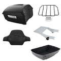Matte King Trunk Luggage Backrest Pad Mount Rack Fit For Harley Touring 1997-08