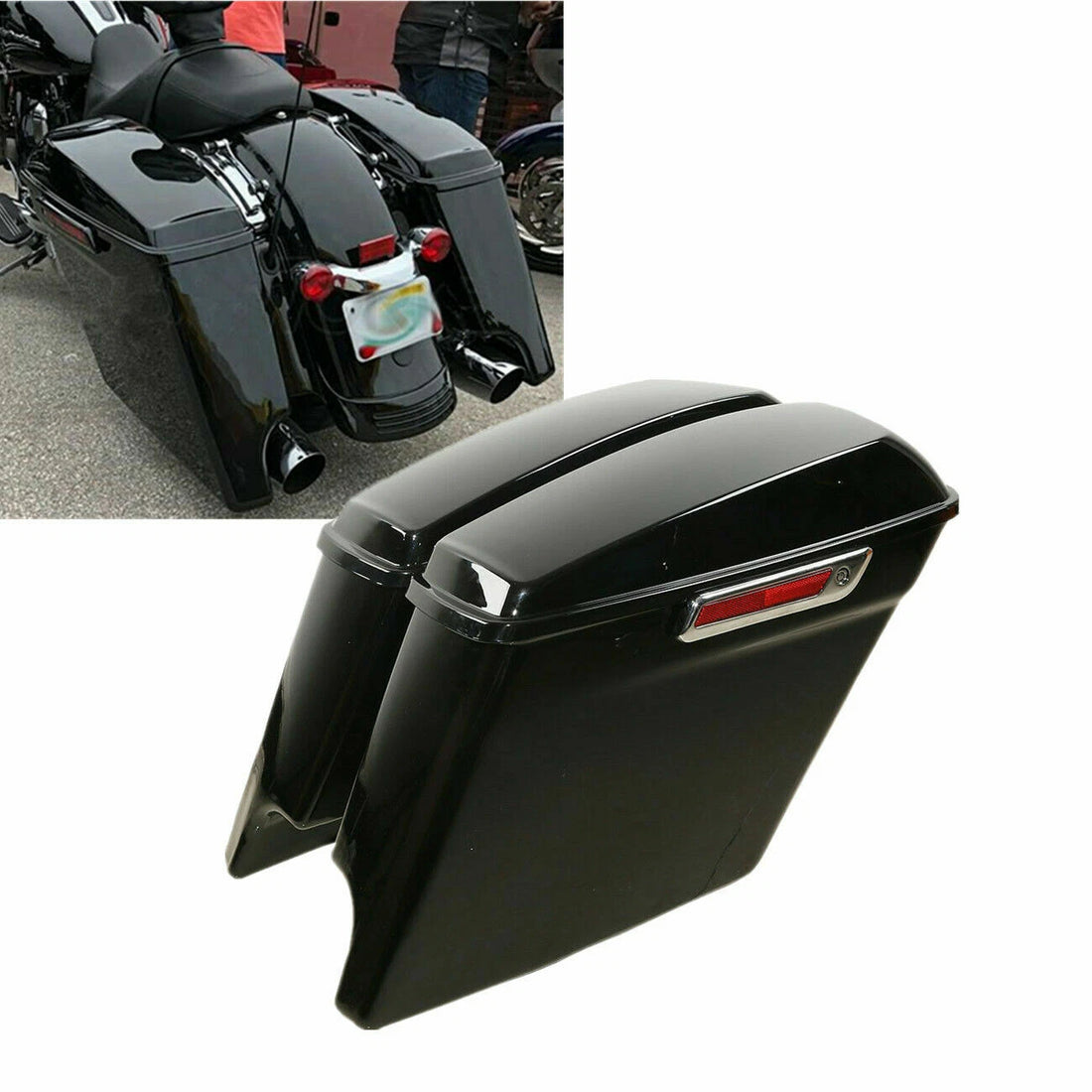 5" Stretched Hard Saddlebags Fit For Harley Touring Road King Street Glide 14-24