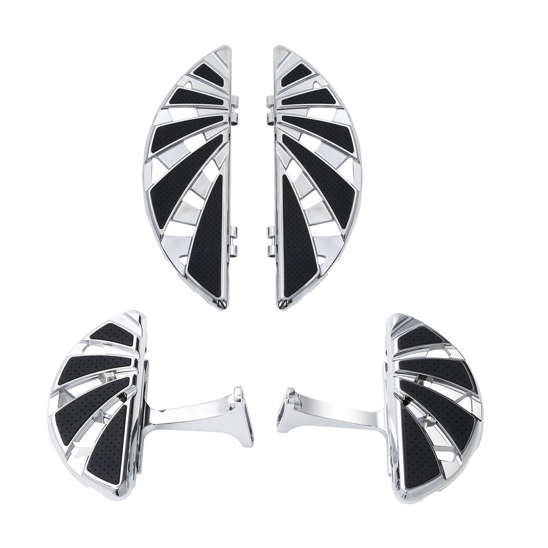 Chrome Driver & Passenger Floorboards Kit Fit For Harley Road Glide 1993-2025 24