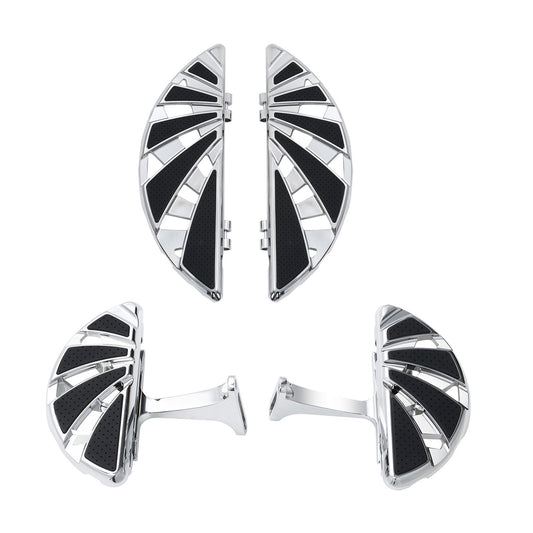 Chrome Driver & Passenger Floorboards Kit Fit For Harley Road Glide 1993-2025 24