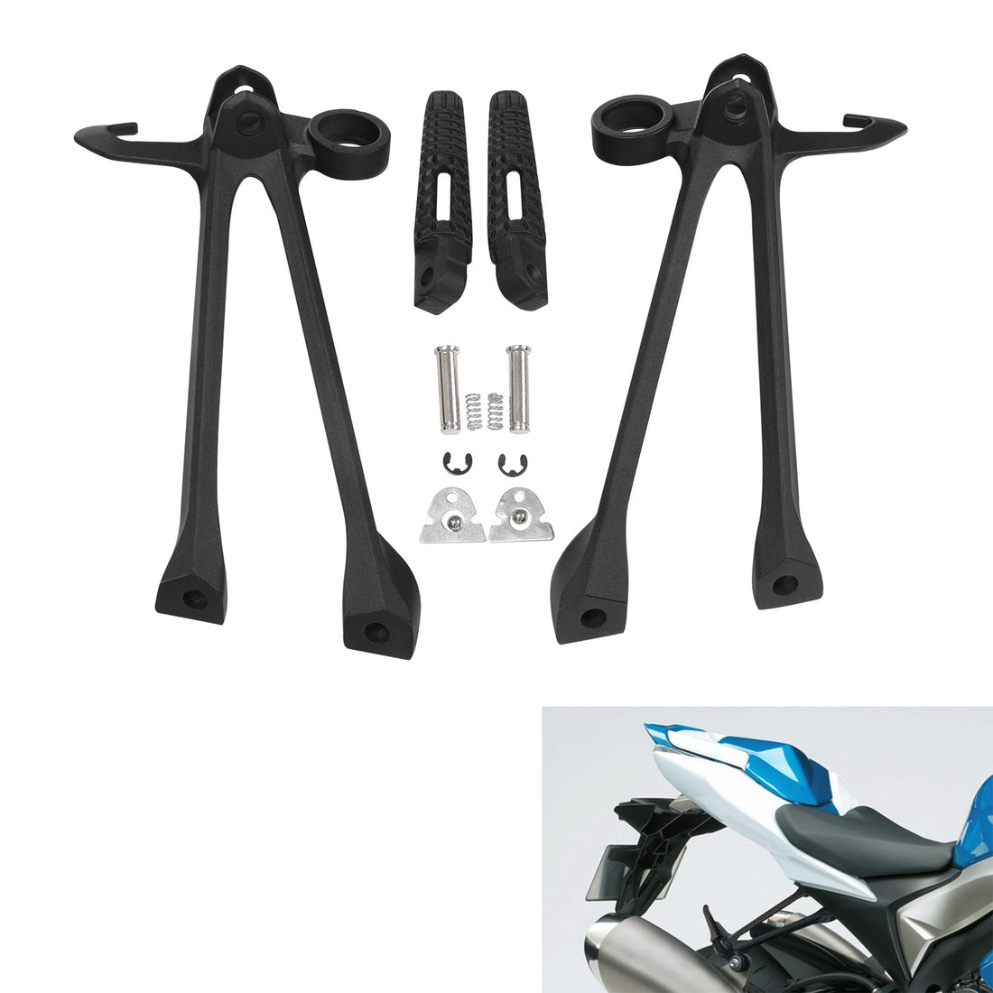 Rear Passenger Footpegs Foot Pegs Bracket Fit For Suzuki GSXR1000 2009-2011 2010