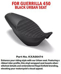 "BLACK URBAN SEAT" FIT FOR ROYAL ENFIELD ALL NEW GUERRILLA 450.