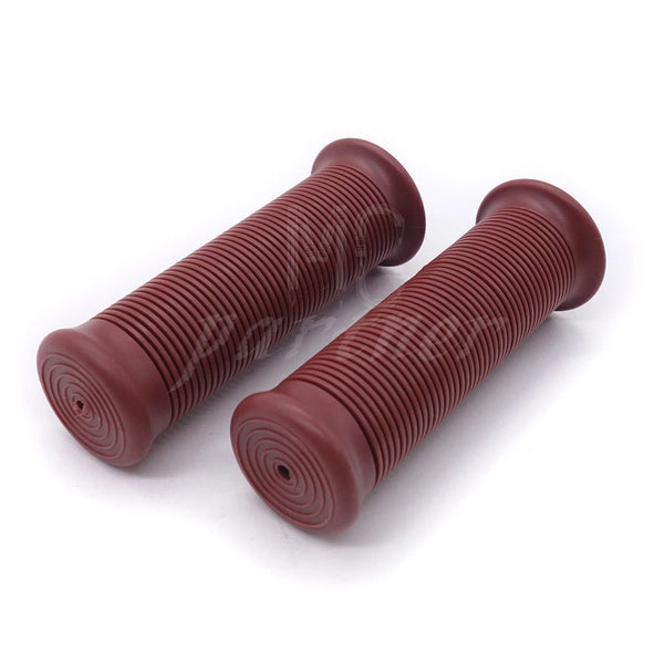 Brown 7/8'' 22mm Vintage Retro Rubber Handlebar Hand Grip For Honda CG125 CB400