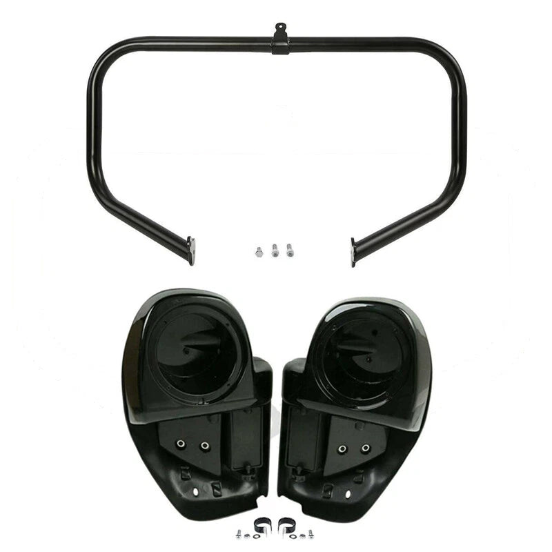 Lower Vented Fairings w/ Speaker Pod Crash Bar Fit For Harley Street Glide 14-21