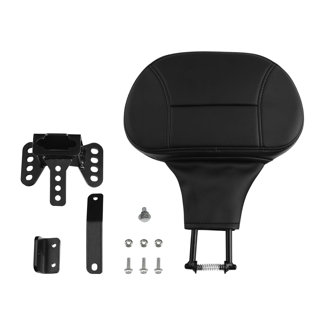 Black Rider Driver Backrest Pad & Mounts Fit For Harley Touring Road Glide 88-Up