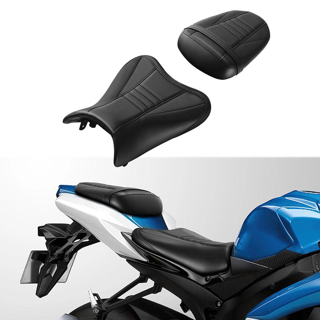 Rider Driver & Passenger Seat Fit For Suzuki GSXR600 GSXR750 2008 2009 2010