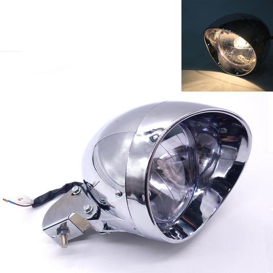 Motorcycle Chrome Bullet Headlight Head Light For Harley Honda Yamaha Custom