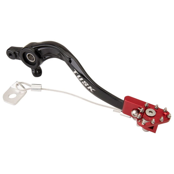 Tusk Aluminum Brake Pedal Red Tip For Husqvarna FE 350 S 2020-2022