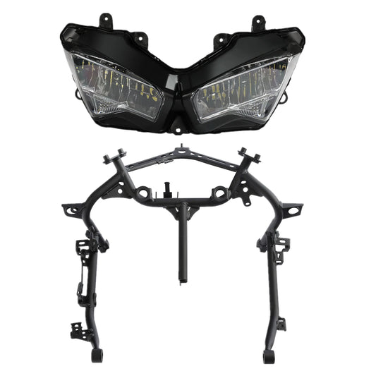 Front Headlight Lamp & Stay Fairing Bracket Fit For Kawasaki Ninja 400 2018-2024
