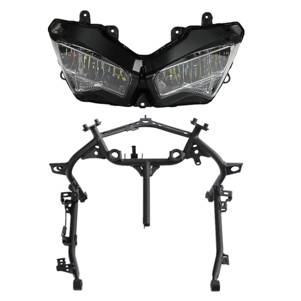 Front Headlight Lamp & Stay Fairing Bracket Fit For Kawasaki Ninja 400 2018-2024